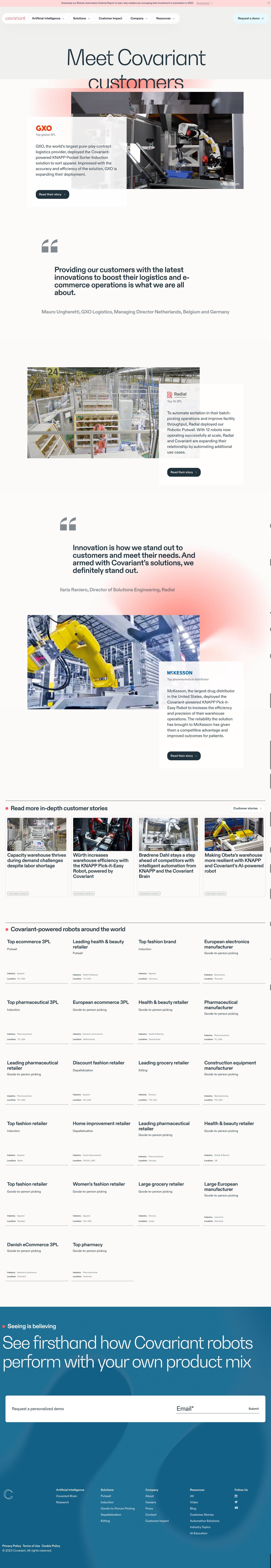 Customer Impact Page