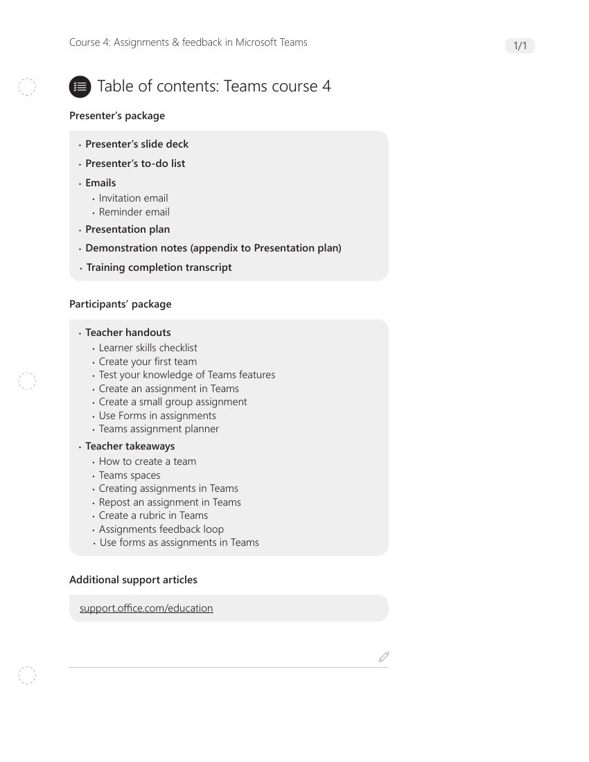 Assignments and Feedback in Microsoft Teams (full training pack)
