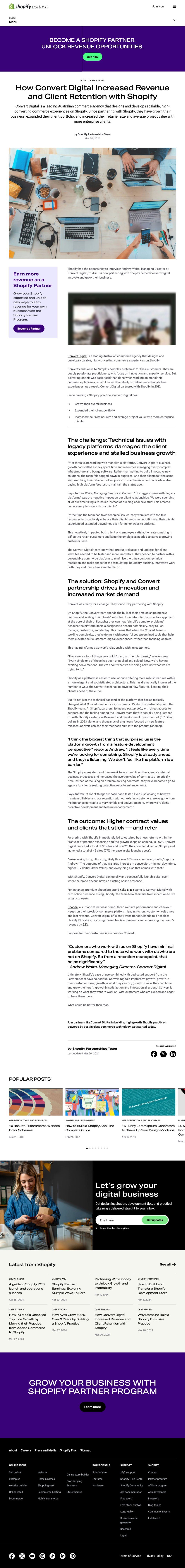 How Convert Digital Increased Revenue and Client Retention with Shopify