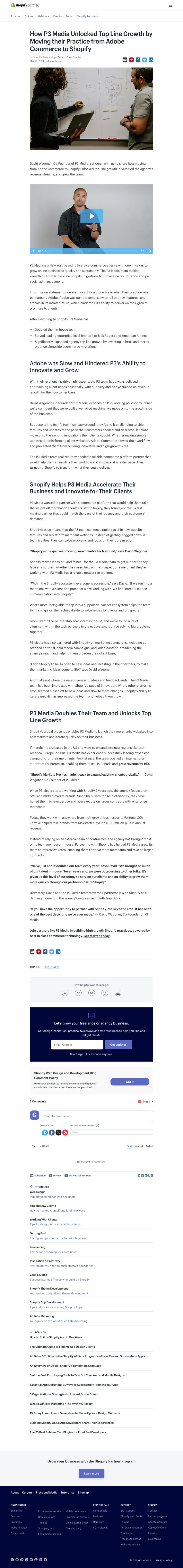 How P3 Media Unlocked Top-Line Growth Moving from Adobe Commerce to Shopify