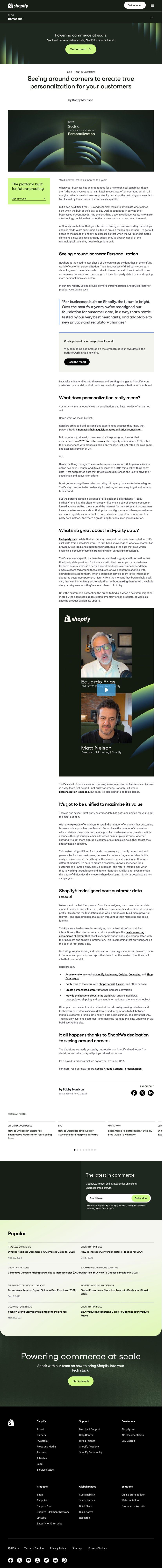 Seeing Around Corners to Create True Personalization for Your Customers