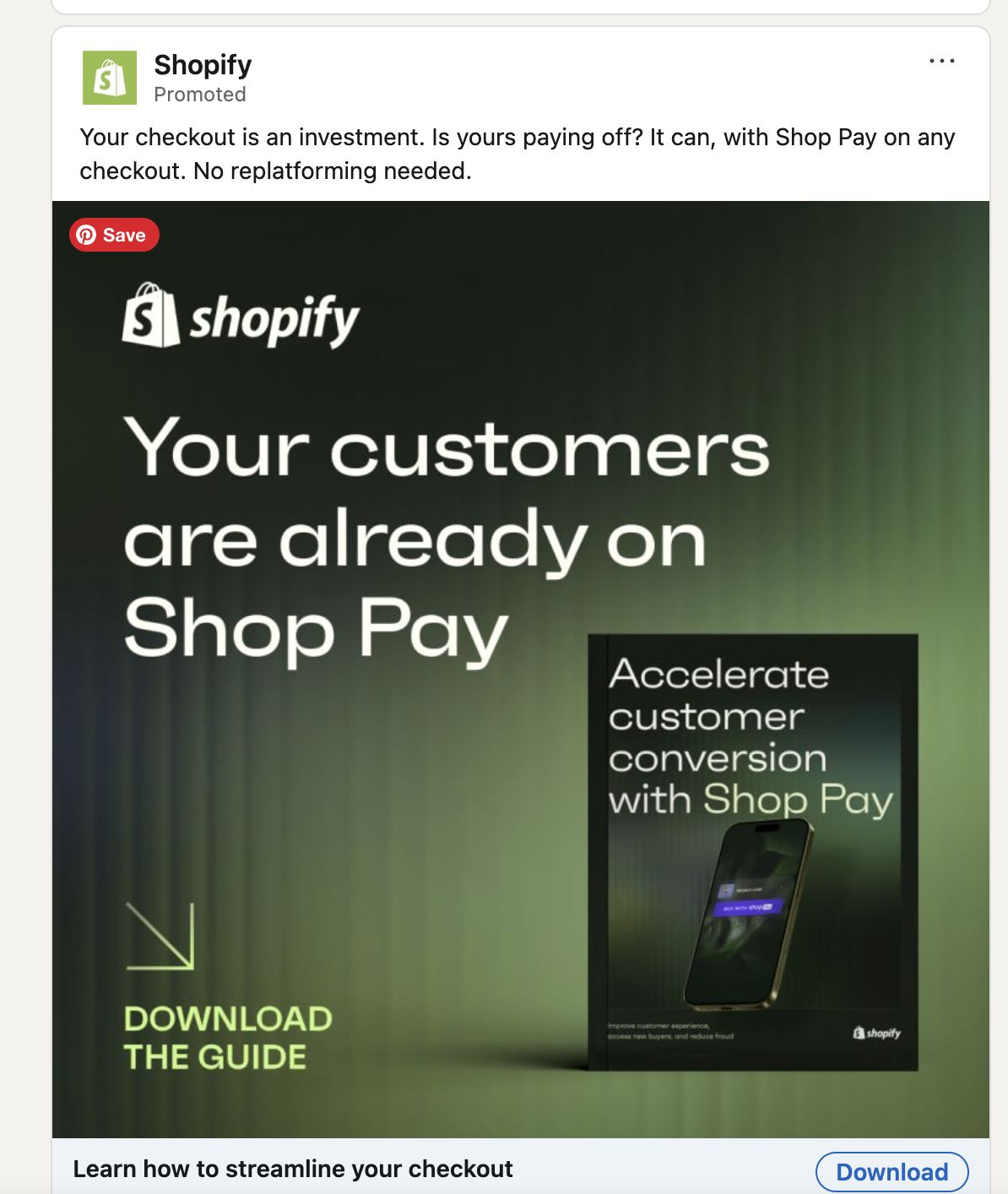Shop Pay Campaign Ad Creative