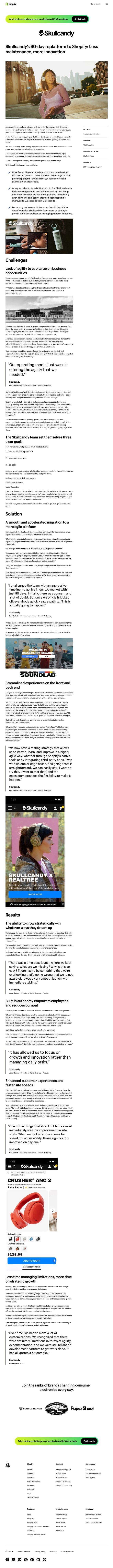 Skullcandy's 90-Day Replatform to Shopify