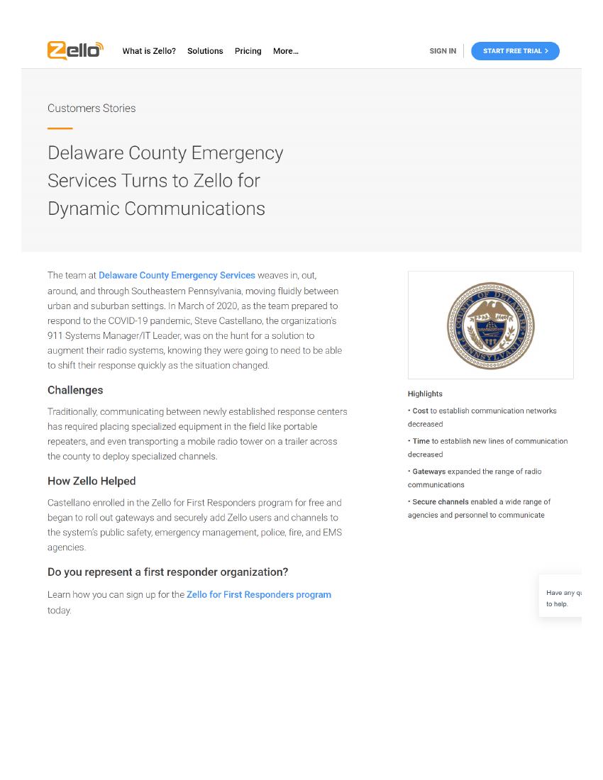 Delaware County Emergency Services Turns to Zello for Dynamic Communications