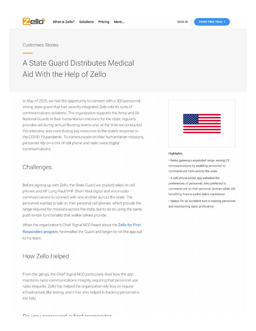 A State Guard Distributes Medical Aid With the Help of Zello